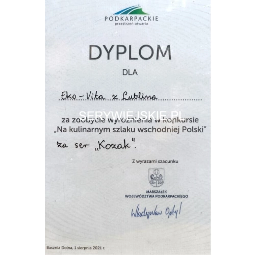 Ser  wędzony na zimnym dymie wiśniowym KOZAK